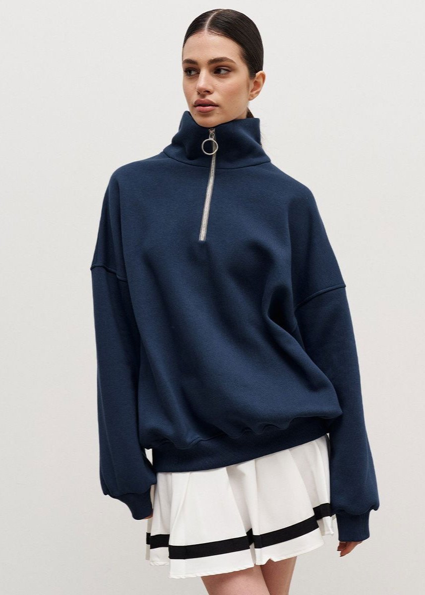 Rhea | Entspannter Halb-Zip-Pullover