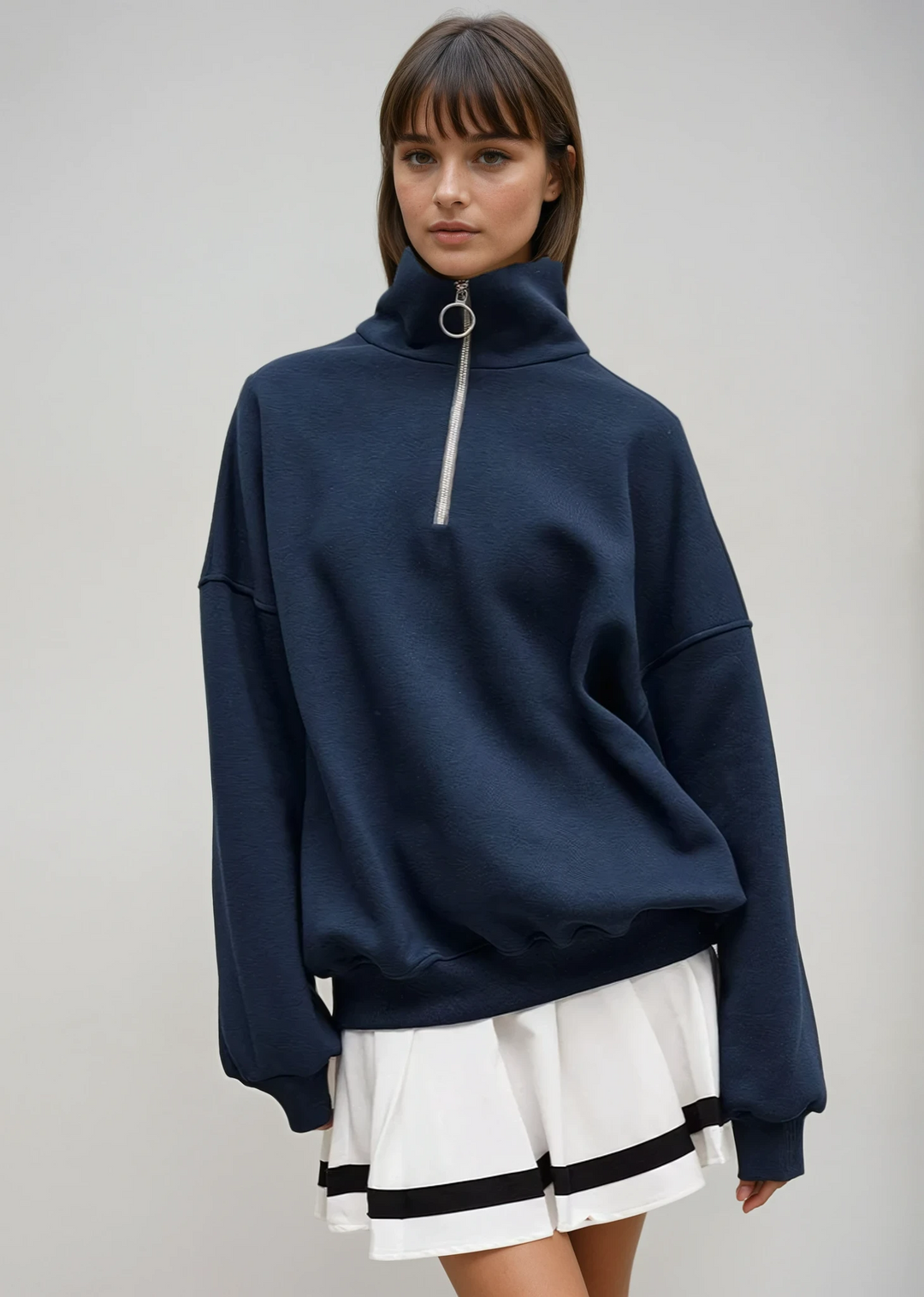 Rhea | Entspannter Halb-Zip-Pullover