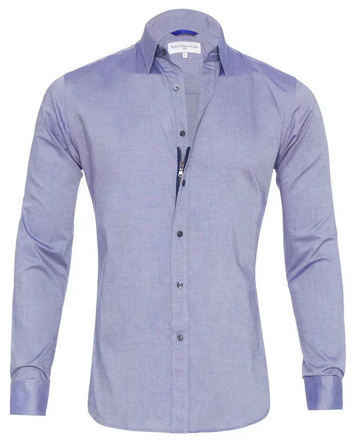 Kurt | Elegantes Hemd mit Stretch und Knopfleiste
