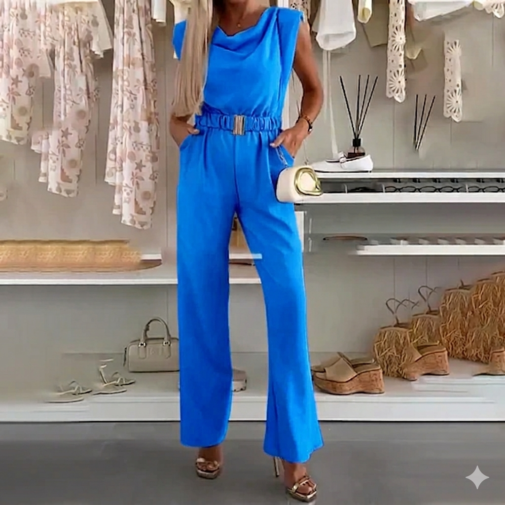 Zirelle – Eleganter Jumpsuit mit weitem Bein und Gürtel