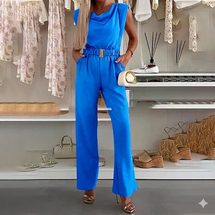 Zirelle – Eleganter Jumpsuit mit weitem Bein und Gürtel