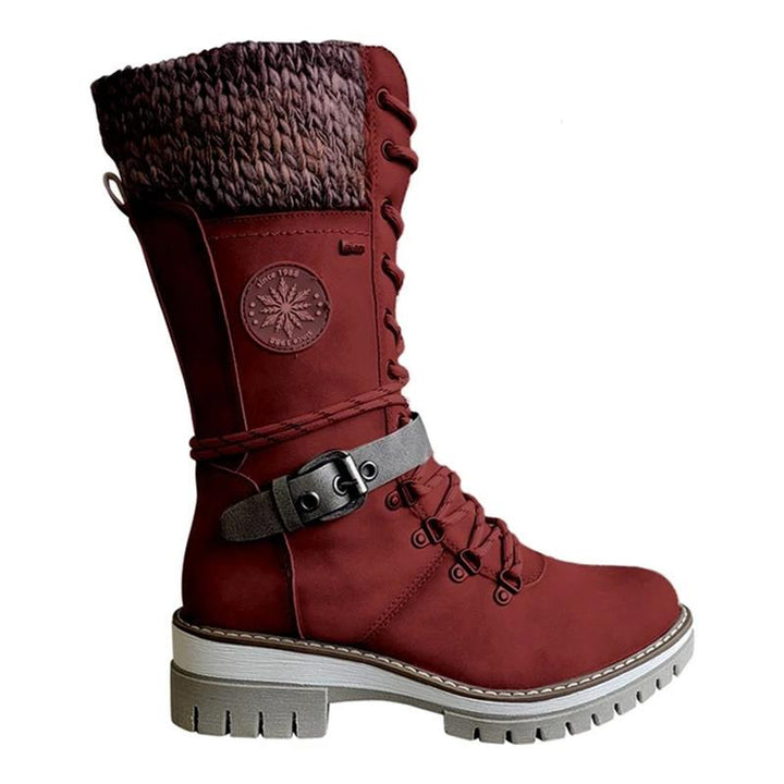 FrostLuxe™ – Wasserdichte Schnürstiefel in mittlerer Höhe