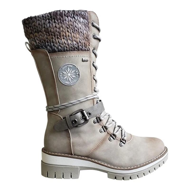 FrostLuxe™ – Wasserdichte Schnürstiefel in mittlerer Höhe