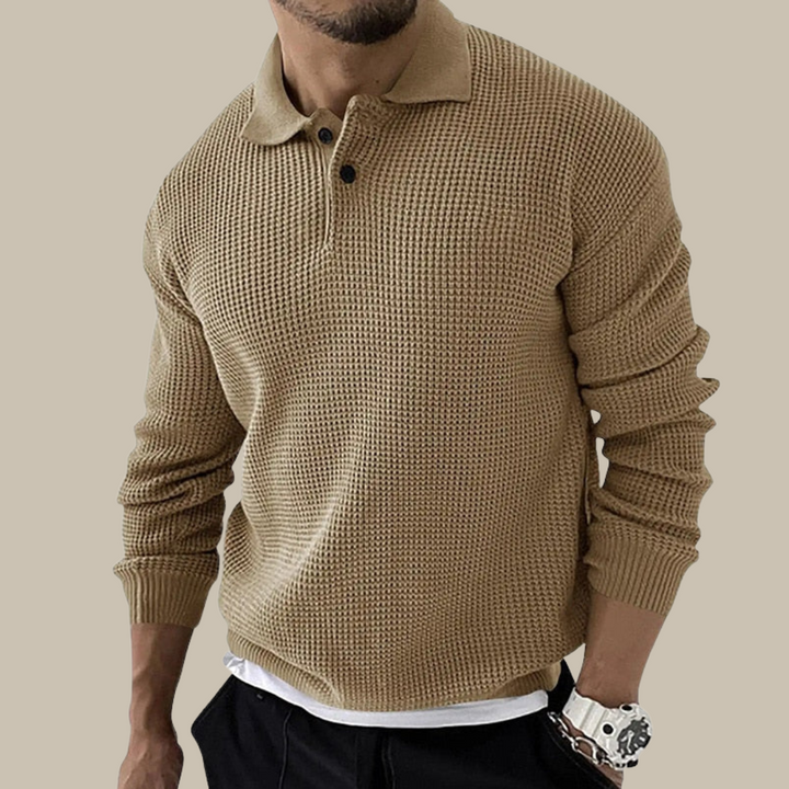 CHRIS | Stylisches Langarm-Polo-Shirt für Männer