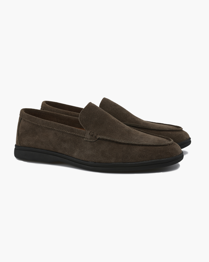 Weber - Premium Wildleder Slipper - Schwarze Sohlen