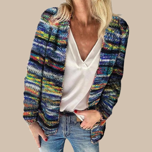MALINA | Bunt Gestreiftes Cardigan für Stil und Komfort
