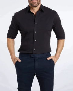 Kurt | Elegantes Hemd mit Stretch und Knopfleiste