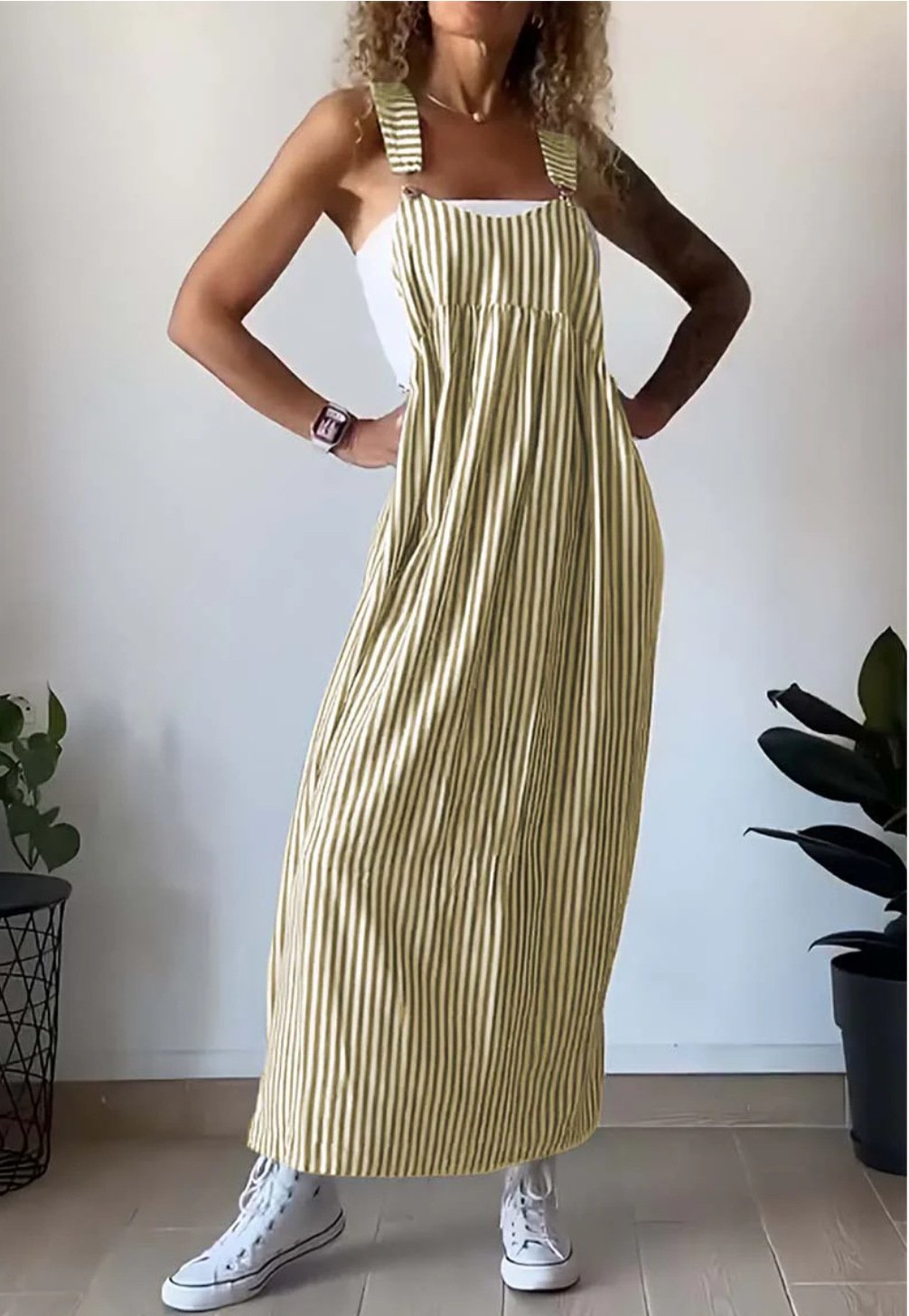 MARIELE I GESTREIFTES MAXIKLEID