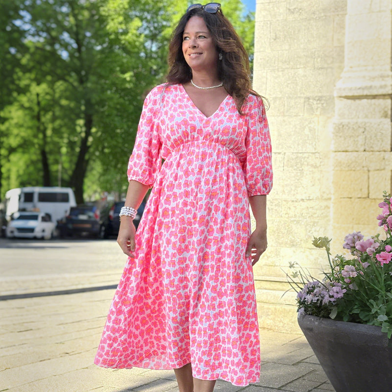 Sofie – Geblümtes Sommerkleid mit V-Ausschnitt
