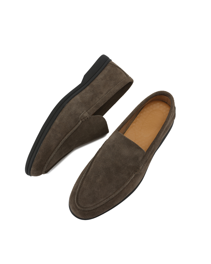 Weber - Premium Wildleder Slipper - Schwarze Sohlen