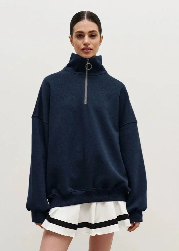 Rhea | Entspannter Halb-Zip-Pullover