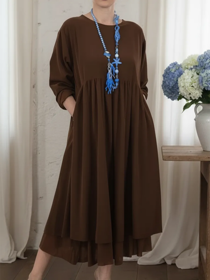 Marlene – Fliessendes Midi-Kleid mit sanfter Bewegung