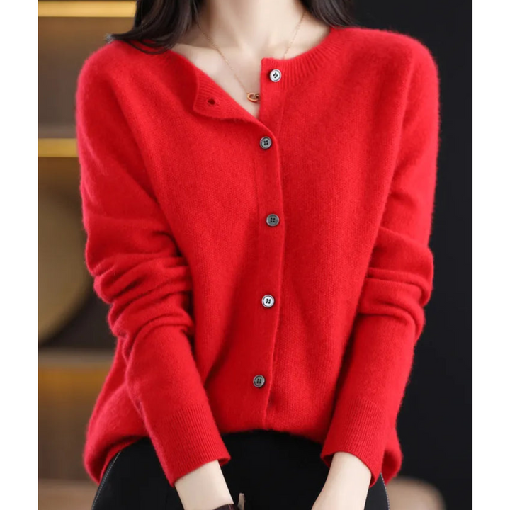 DANIELLE | Damen O-Hals Cardigan