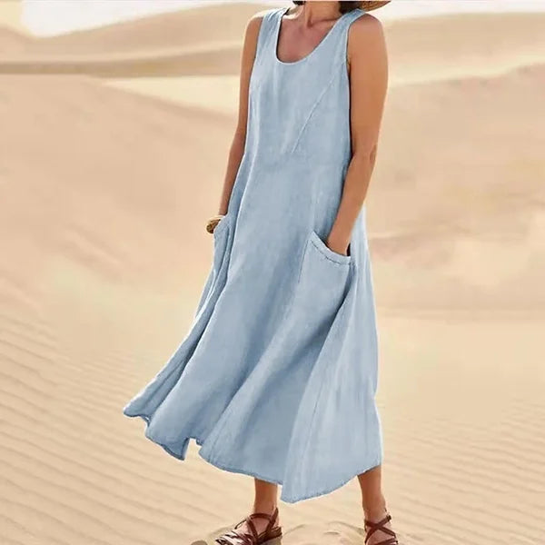 Liesel | Ärmelloses Kleid mit Taschen