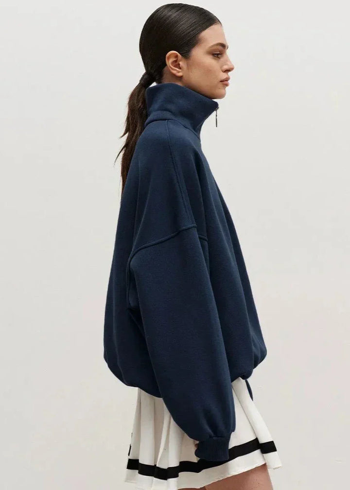 Rhea | Entspannter Halb-Zip-Pullover