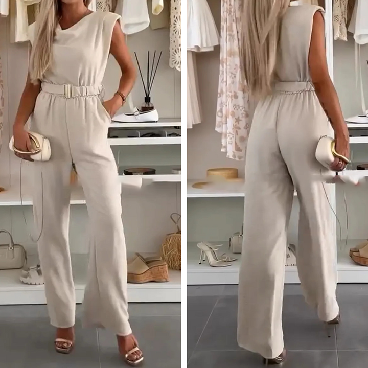 Zirelle – Eleganter Jumpsuit mit weitem Bein und Gürtel
