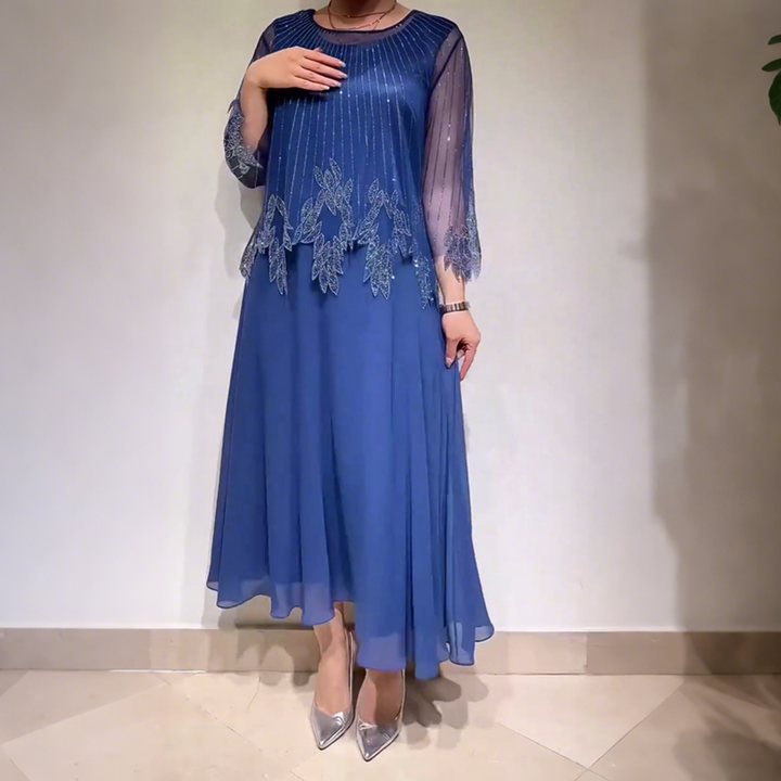 Eliza – Elegantes Kleid mit schimmernder Overlay-Schicht