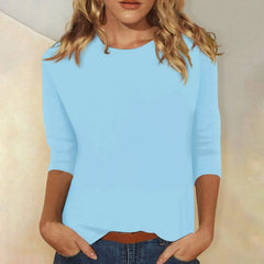 DARIELA | Damen Langarmshirt mit Rundhal
