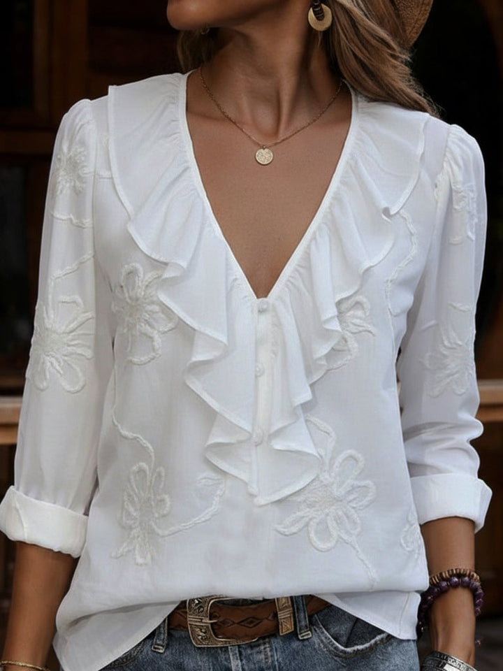 Bella – Florale Retro Bluse