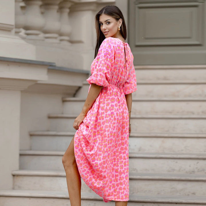 Sofie – Geblümtes Sommerkleid mit V-Ausschnitt