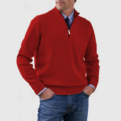 Hermann | Stilvoller Herrenpullover mit Halbreißverschluss