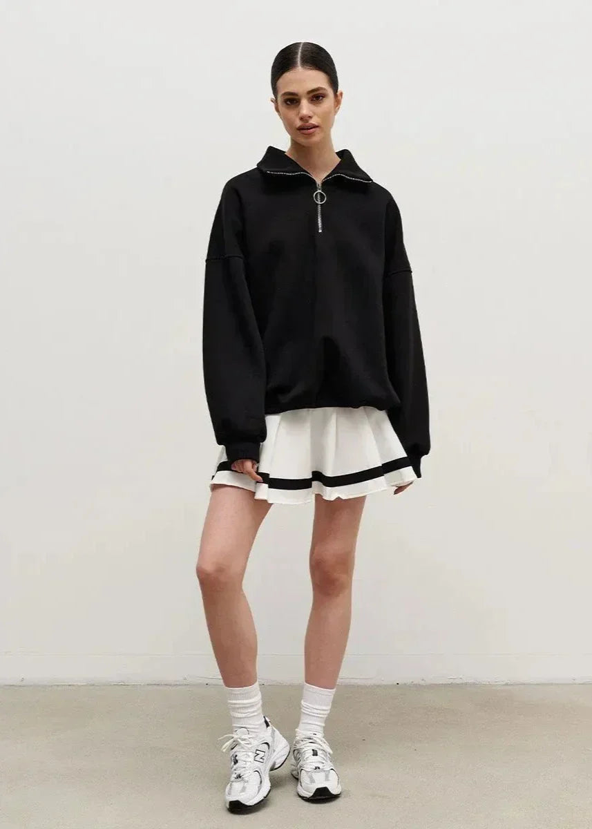 Rhea | Entspannter Halb-Zip-Pullover