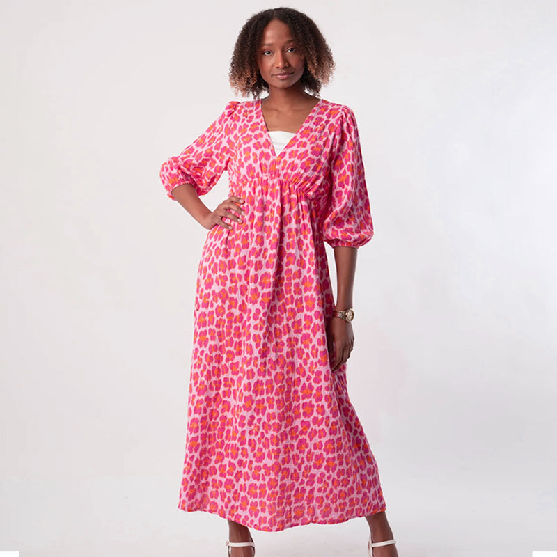 Sofie – Geblümtes Sommerkleid mit V-Ausschnitt