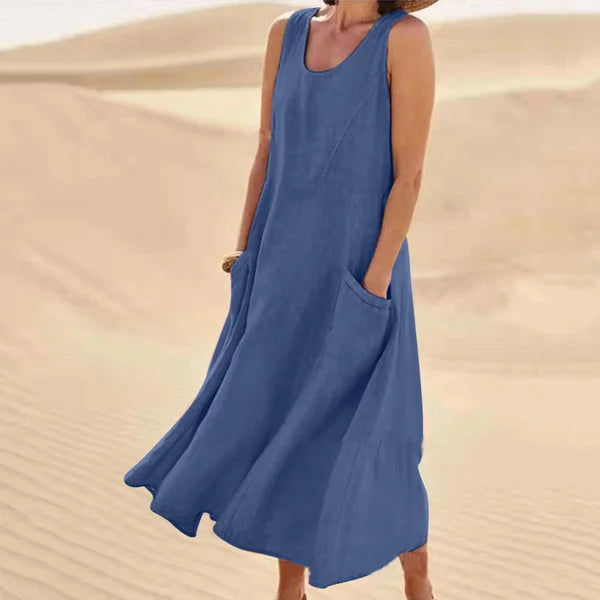 Liesel | Ärmelloses Kleid mit Taschen
