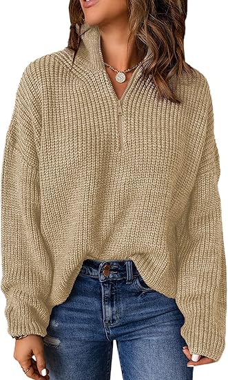 Yvonne | Eleganter Damenpullover mit V-Ausschnitt und Polokragen