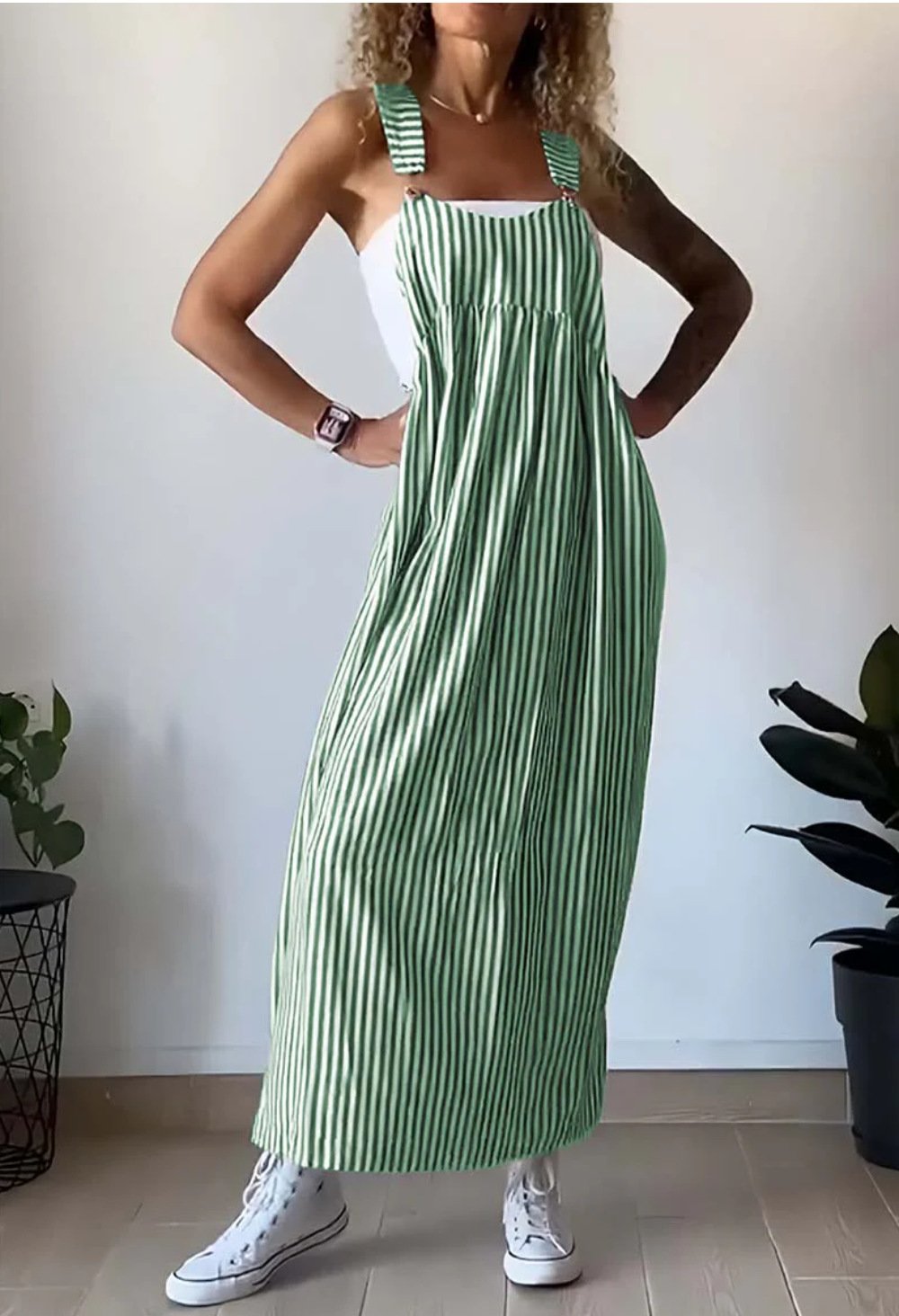 MARIELE I GESTREIFTES MAXIKLEID