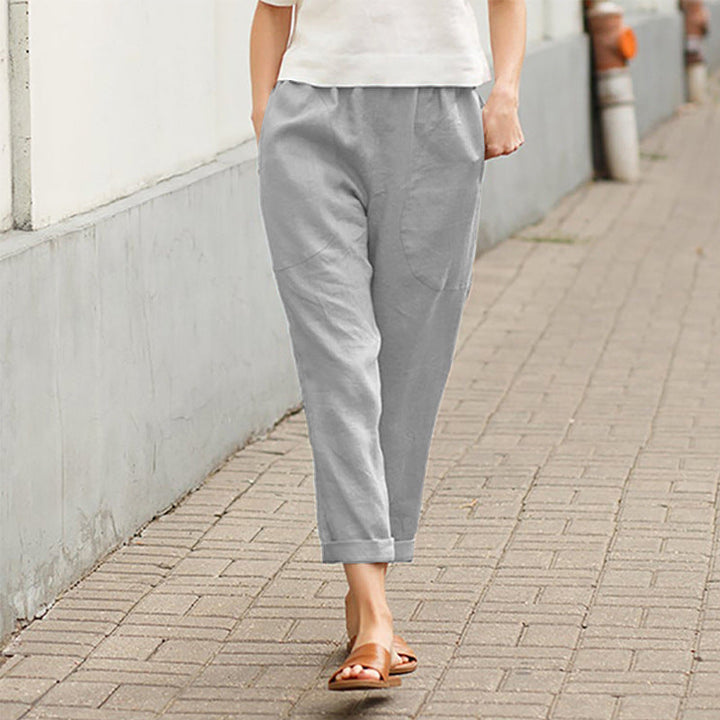 Alina – Lässige Hose aus Baumwolle und Leinen