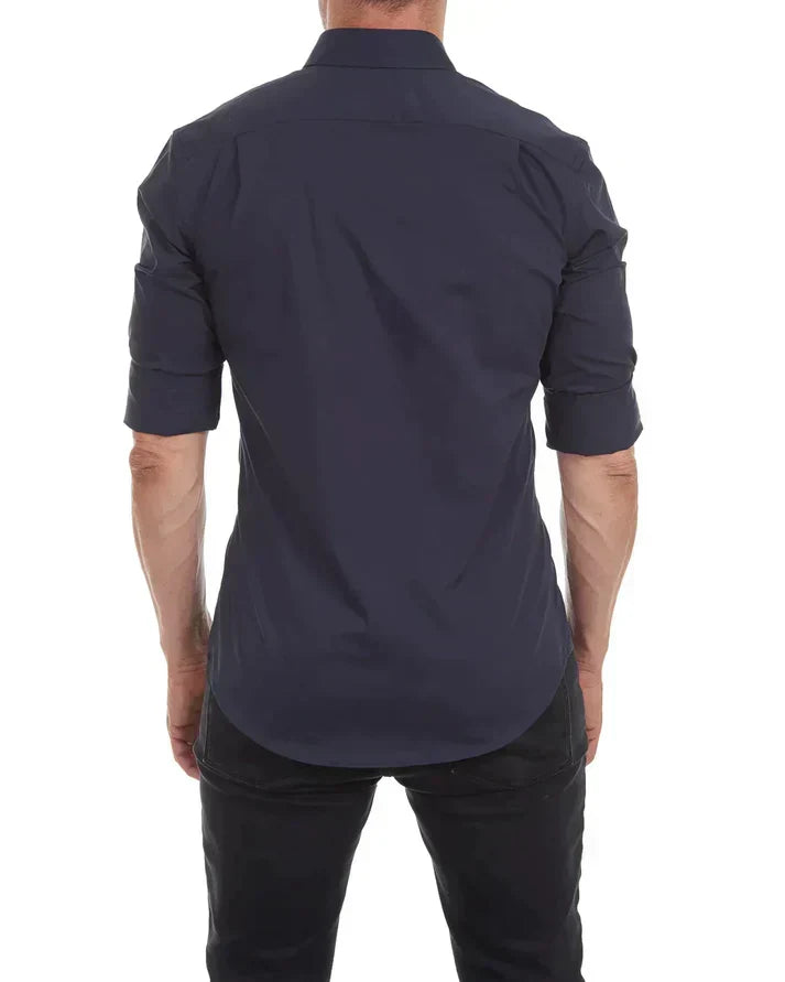 Kurt | Elegantes Hemd mit Stretch und Knopfleiste