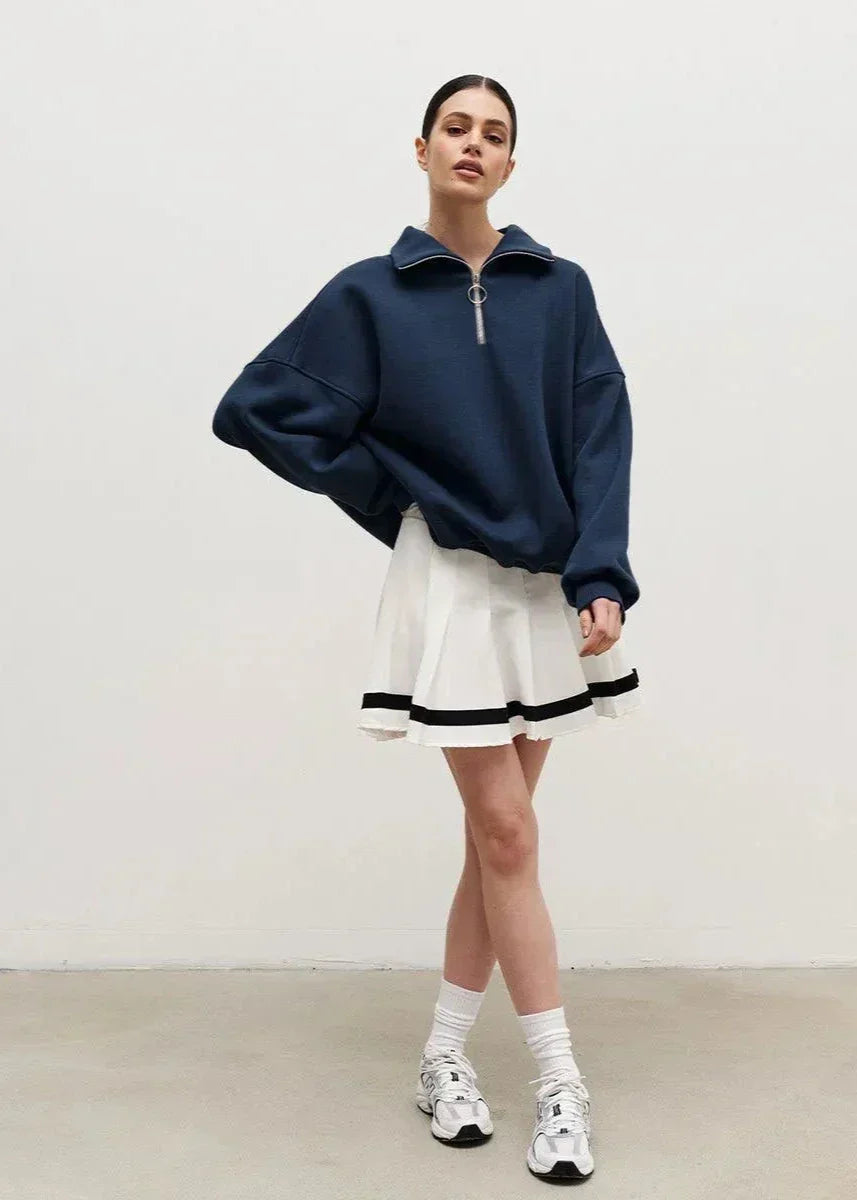 Rhea | Entspannter Halb-Zip-Pullover