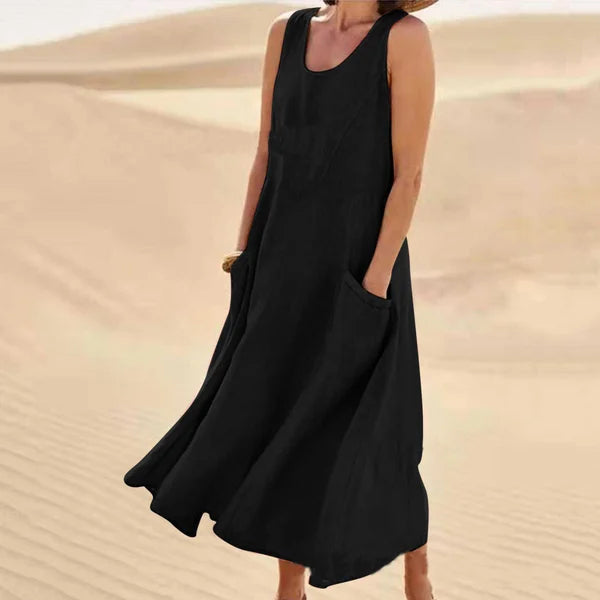 Liesel | Ärmelloses Kleid mit Taschen