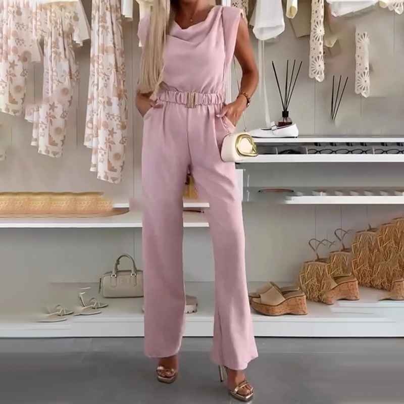Zirelle – Eleganter Jumpsuit mit weitem Bein und Gürtel