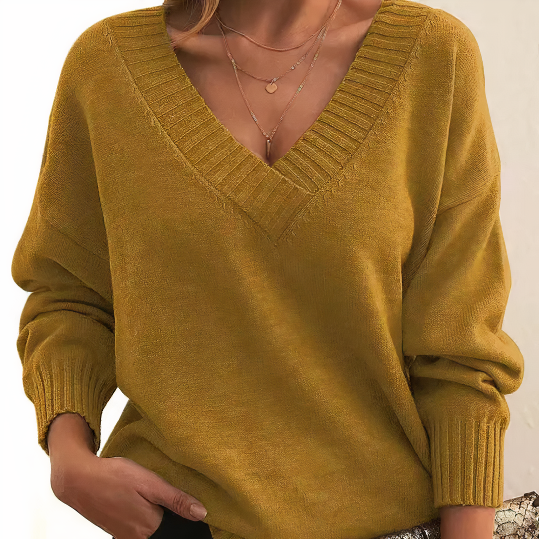 Jell | Pullover mit V-Ausschnitt