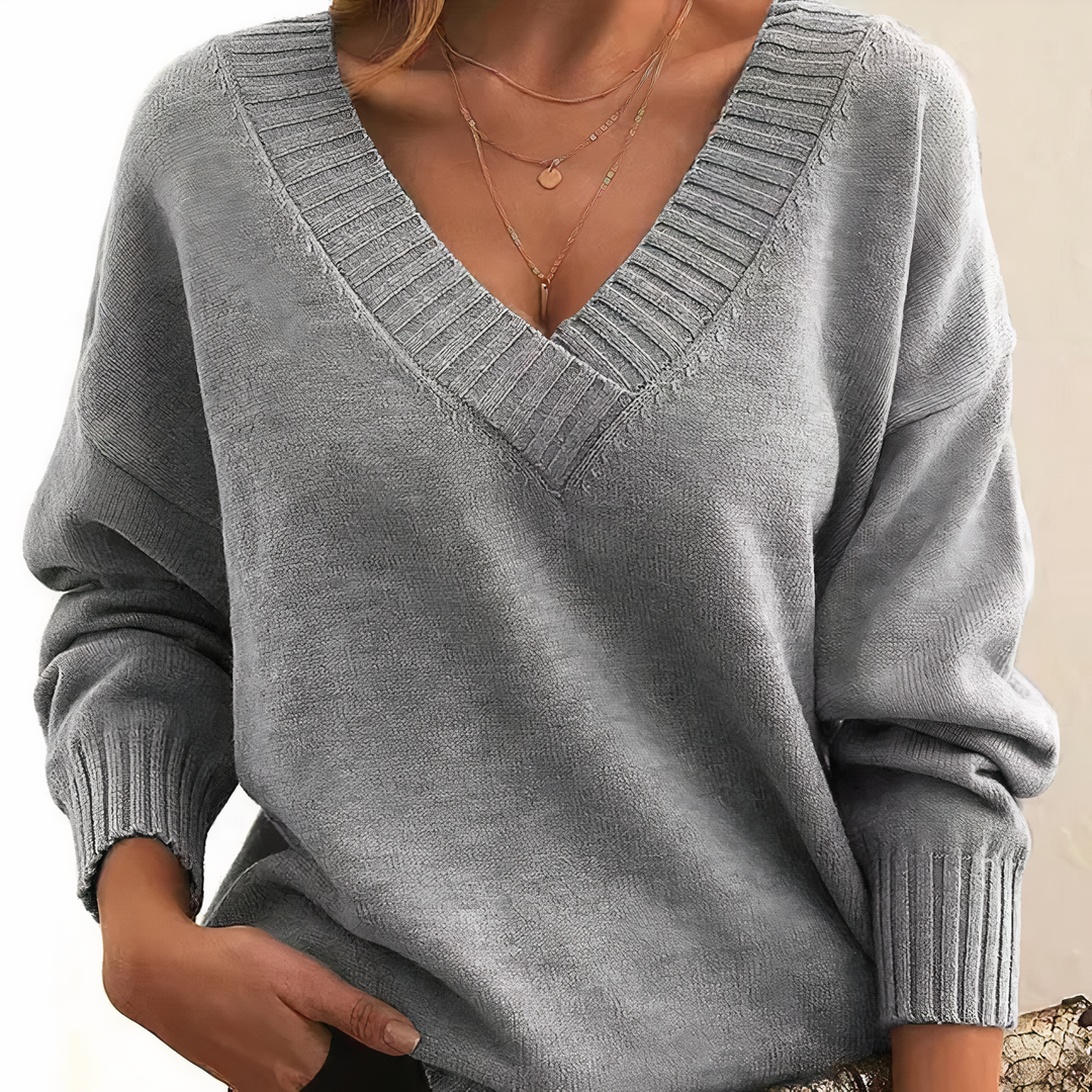 Jell | Pullover mit V-Ausschnitt