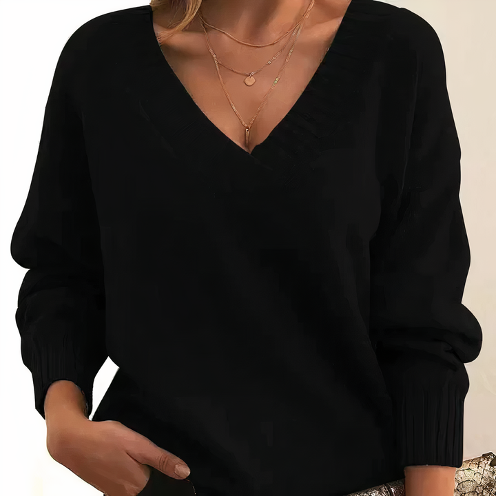 Jell | Pullover mit V-Ausschnitt