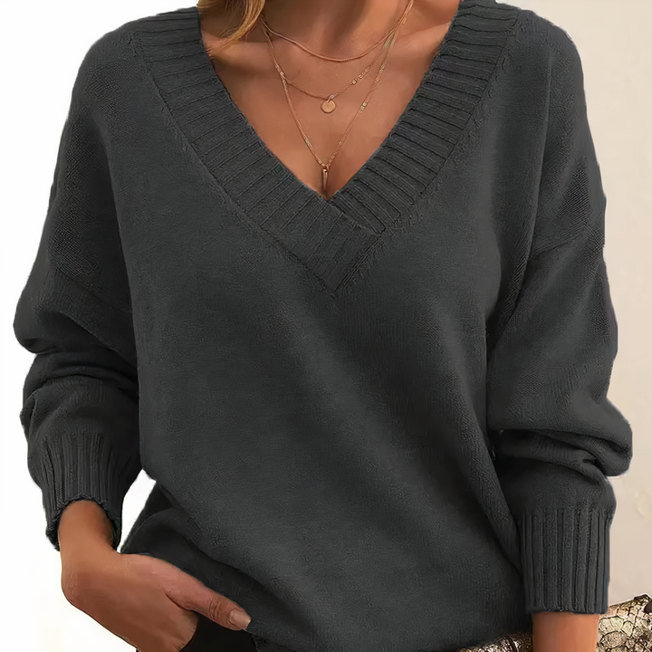 Jell | Pullover mit V-Ausschnitt