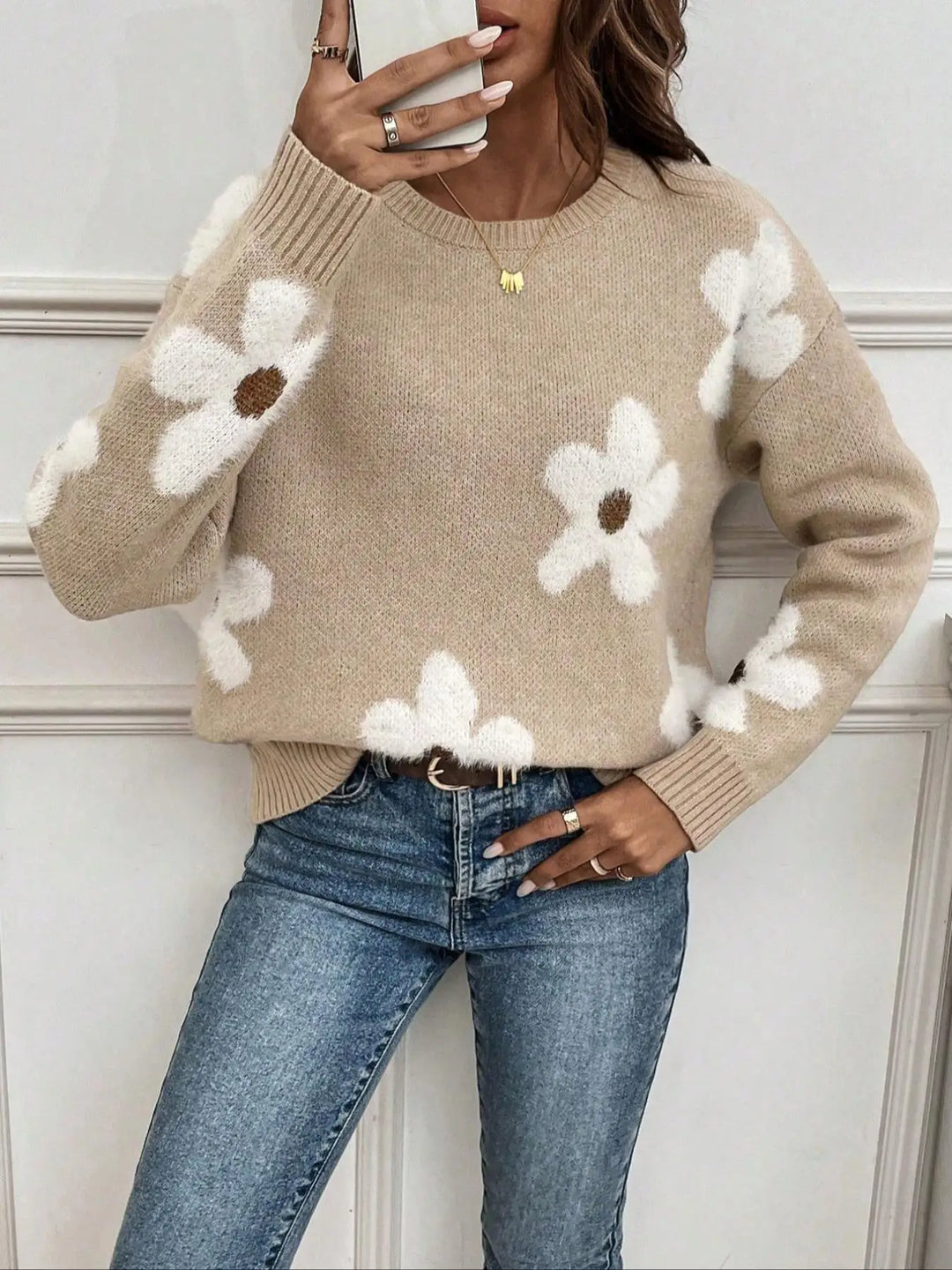 Daisy | Floral Bloom Strickpullover