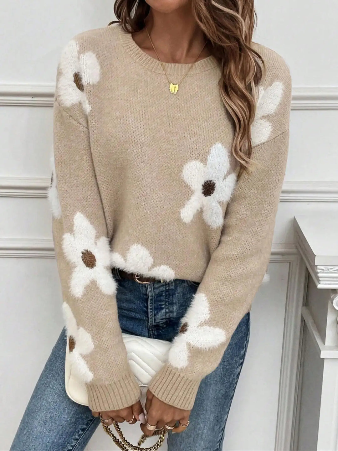 Daisy | Floral Bloom Strickpullover