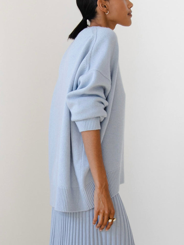 Heidi | Lässiger Oversized Rundhals-Pullover