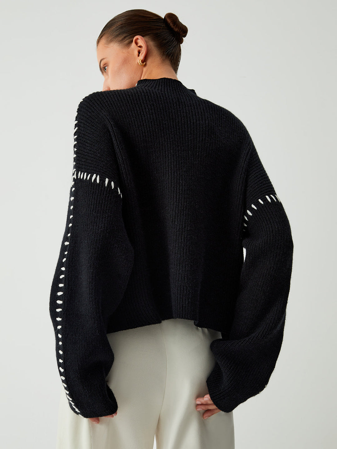 Carys | Lässiger Mock Neck Pullover