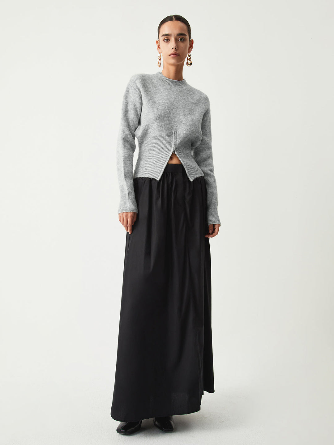 Rosalind | Weicher Halb-Zip Strickpullover