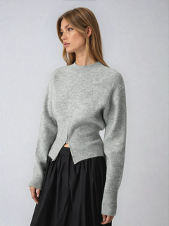 Rosalind | Weicher Halb-Zip Strickpullover