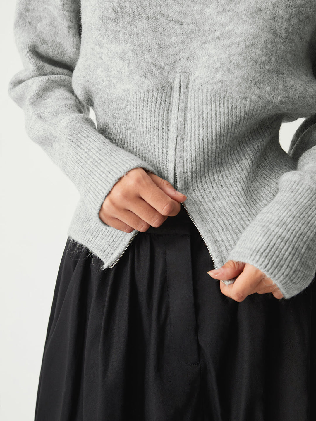 Rosalind | Weicher Halb-Zip Strickpullover