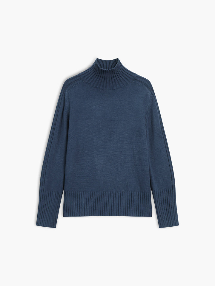 Fern | Gerippter Stehkragenpullover