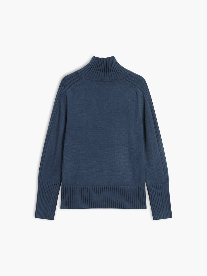 Fern | Gerippter Stehkragenpullover