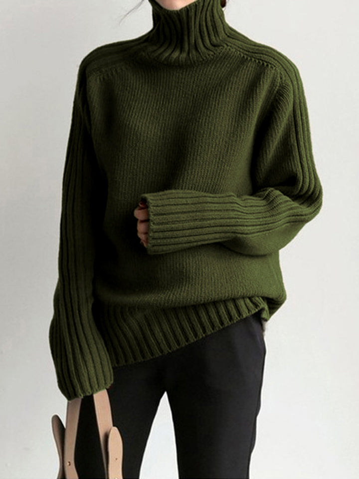 Fern | Gerippter Stehkragenpullover