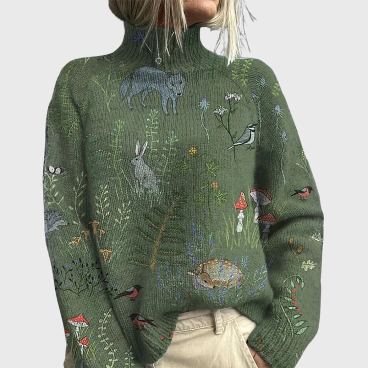 Guinevere | Gemütlicher hochgeschnittener Strickpullover